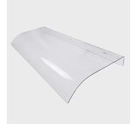 Clear Polycarbonate Door/Window Canopy Curved Awning for Entryway/Veranda Weatherproof Overhang for Home Exteriors 50x100cm (19.7x39.4in)