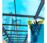 Clear Polycarbonate Roof Panels 0.047" Thick Lexan Plastic Sheets for Outdoor Greenhouse Waterproof & Weather Resistant Gazebo Covering Blue 1.8x6m (6x19.7ft)
