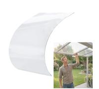 Clear Polycarbonate Roofing Sheet, 1.2mm Rainproof Plastic Panel, 6x16.4ft Replacement Cladding for Outdoor Sheds