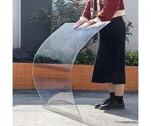 Clear Polycarbonate Roofing Sheets - Weather-Resistant Transparent Acrylic Plastic Sheet for Greenhouse Canopy Carport Bus Shelters Glass Replacement Panels