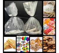Clear Polythene Suitable For Food Grade, Jewellery, Biscuit, Sweets and Crafts Storage Bags 200 gauge. (250, 18" x 24" - 450mm x 600mm)