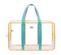 Clear Pool Bag - Large Waterproof Beach Bag with Zipper | Transparent Carrier Bag for Water Bottles, Fishing, Gym, Travel and Activities, Pink, Se référer au descriptif