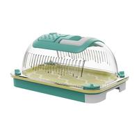 Clear Portable Reptile Breeder Boxes - Handheld Feeding Cage, Breathable Easy Clean Lizard Terrarium | Habitat Enclosure For Geckos Tree Frogs Chameleons 7.48x4.92x3.74inches 260g ABS PC 1-Pack