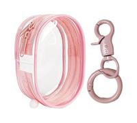 Clear Pouch Keychain: mini waterproof display bag, portable doll holder, compact makeup organizer, lipstick carrier, card slot, doorman, storage d