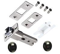 Clear Privacy Door with Tinted Visibility Light Strong Build for Sliding Folding Doors Quick Install Permanent Metal Alloy