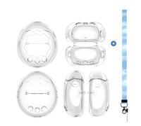 Clear Protective Case for Tamagotchi Paradise Virtual Electronic Pet Game Machine, PC Drop-proof Dust-proof One-piece Protector Cover With Button Cover and Lanyard (Clear)