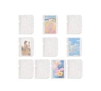 Clear Protector Sheets | 10 Pcs 5-Ring M5 Zipper Ticket Sleeves - Smooth Zipper Binder Card Sleeves,for Professionals Travelers Project Managers Stationery Lovers Stickers Photos Card