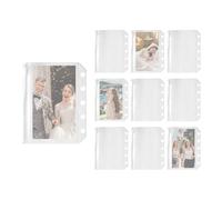 Clear Protector Sheets, 5-Ring M5 Zipper Receipt Sleeves - Binder Card Sleeves | for Students Professionals Project Managers Travelers Office School Stickers Photos Cards Receipts