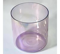 Clear Purple Quartz Crystal Alchemy Bowl, Sound Bowl With Mallet O-ring & Carrying Case, For Sound Healing And Meditation, Prayer, Stress Reduction (Color : 8 Inch E Note, Size : 432HZ)