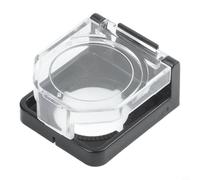 Clear Push Button Switch Cover Safety Protector For 22mm Mount With Flip Top Lid And Tape For Industrial Equipment Black
