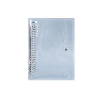 Clear PVC Binder Cover, A7 A6 A5 B5 A4 Size Ring Notebook Folder, 4/6/9/20/30 Holes Metal Ring Mechanism, Transparent Plastic Portfolio for School Office Supplies(20Hole-A5)