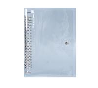 Clear PVC Binder Cover, A7 A6 A5 B5 A4 Size Ring Notebook Folder, 4/6/9/20/30 Holes Metal Ring Mechanism, Transparent Plastic Portfolio for School Office Supplies(30Hole-A4)