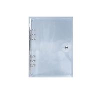 Clear PVC Binder Cover, A7 A6 A5 B5 A4 Size Ring Notebook Folder, 4/6/9/20/30 Holes Metal Ring Mechanism, Transparent Plastic Portfolio for School Office Supplies(6Hole-A5)