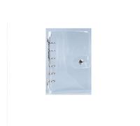 Clear PVC Binder Cover, A7 A6 A5 B5 A4 Size Ring Notebook Folder, 4/6/9/20/30 Holes Metal Ring Mechanism, Transparent Plastic Portfolio for School Office Supplies(6Hole-A7)