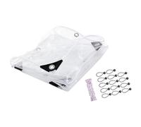 Clear PVC Chicken Protective Sheet with Reinforced Corner Cord for Ducks Small Pet Cold Weather Cover