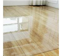 Clear PVC Desk Chair Mat 1mm Non-Slip Transparent Rectangle Floor Protector 100% Waterproof Vinyl Plastic Carpet for Hardwood Floors(Size:60x200cm/23.4x78in,Color:Clear)