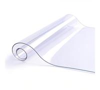 Clear PVC Desk Pad for Home & Office - Wipeable Soft Table Protector with Round Edges Ideal for Dining Room Kitchen Coffee Table - 90cm x 200cm