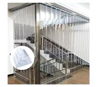 Clear PVC Door Curtain Windproof Plastic Strip for Garden Cold Storage & Gazetteer Insulating & Warm Size: 90x220cm (35.4x86.6in)
