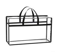 Clear PVC DVD Storage Bags Set | PVC Material, Stackable Design with Handles for 90 Discs