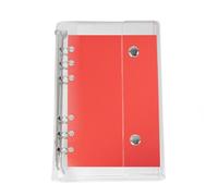 Clear PVC Folder Sleeves with 6 Rings, Budget Planner Loose Leaf Folder for Photo Cards, Documents, Tickets, Expenses and Diaries, Size A6/A7, Sturdy School Office Organiser, Planner for and Girls