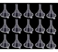 Clear PVC Funnels 15 PCS Small Funnels Set Mini Multifunctional Plastic Tinner for Bottle Filling, Perfumes, Essential Oils Science Laboratory Chemicals