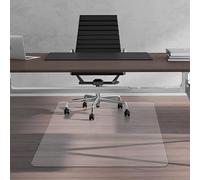 Clear PVC Office Chair Mat 160cm x 200cm - Rectangular Floor Protector for Carpet Multi-Purpose Desk Mat for Home Living Room Hallway & Dining Areas