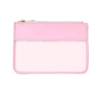 Clear PVC Pouch Waterproof Transparent Travelbag Cosmetics Brush Purse Plastic Zipper Toiletry Makeup Organizer(Pin,S)