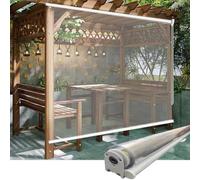 Clear PVC Roller Blinds for Pergola, Waterproof Transparent Roll Up Shades, Dustproof Windproof Rainproof Partition Curtain for Balcony Garden Gazebo