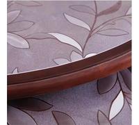 Clear PVC Round Table Protector Film 2mm Thick Beveled Edge Transparent Table Cover for Dining & Coffee Tables 19.69" Diameter Table Protection.