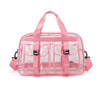 Clear PVC Sports Duffle Bag Spacious Organizers for Gym Swimming Pool Travel Adventure with Shoulder Strap Transparent Sports Organizer
