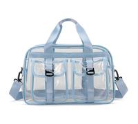 Clear PVC Sports Duffle Bag Spacious Organizers for Gym Swimming Pool Travel Adventure with Shoulder Strap Spacious Sports Event Bag