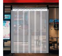 Clear PVC Strip Curtain 75x200cm 17mm Thick Plastic Door Strips for Garage Warehouse Barn Easy to Install Weatherproof Energy Efficient