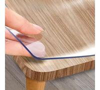 Clear PVC Table Cover, 1.5mm Thick, Waterproof Rectangular Protector for Nightstand & Vanity, 10"x40" Durable Surface Shield