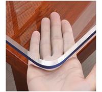 Clear PVC Table Cover Multi-Dimensional Customizable 120 x 185 cm 2mm Thick Ultra-Smooth Vinyl Desk Mat Protects Furniture Made in China