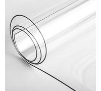 Clear PVC Table Cover Protector - 1.5mm Rectangle Transparent Plastic Tablecloth,Stain Resistant & Non-Slip,Easily Wipeable Desk Mat for Dining Tables,Desks & Tables(35.43x98.43in/90x250cm)