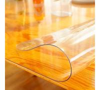 Clear PVC Table Cover Protector 23.62"X62.99" 1.5mm Thick Vinyl Tablecloth | Oil Proof Water Resistant Soft Plastic Tabletop Placemat Pad for Dining Room Coffee Table Countertop