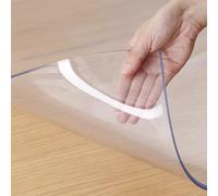 Clear PVC Table Cover Protector Anti Scratch Anti Oil Stain Desk Pad 1.5mm Thick Transparent Tablecloth 50x170cm,Thick 1.5mm/0.06-30x30cm