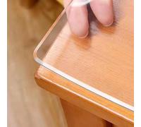 Clear PVC Table Protector 3mm Thick Transparent Heat Resistant Table Cloth Cover 70×130cm/27.5×51in