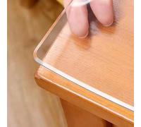 Clear PVC Table Protector 3mm Thick Transparent Heat Resistant Table Cloth Cover 70×130cm/27.5×51in