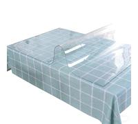 Clear PVC Table Protector with Round Edges Waterproof Oil-Proof Desk Pad Anti-Scald Tablecloth for Home & Office 50cm x 200cm Durable Surface Covering