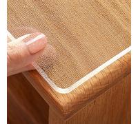Clear PVC Tablecloth - 50x150cm Matte Heat Resistant Waterproof Wipeable Table Protector for Dining Office Chair Mat Carpet Floor Cover 3mm Thick