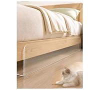 Clear PVC Under Bed Gap Blocker, L-Shaped Sofa Barrier, Cuttable Strip | Blocks under-bed/sofa gaps; prevents small items falling; 1.2mm thick, water-resistant(120X12X4cm/47.2X4.7X1.6in)