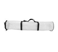 Clear PVC Wrapping Paper Storage Bag with Handle Large Gift Wrap Organizer for Christmas Birthday Present Wrapping Rolls Under Bed Closet Organization (Transparent White)