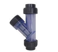 Clear PVC y Strainer 20 25 32 40 50 63mm Transparent Sediment Water Filter PVC Pipe Inline Filter Irrigation Aquarium Filter mesh