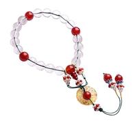 Clear Quartz Bracelet - 9A Crystal Buddhist Prayer Bracelet for Meditation, Feng Shui Wealth, and Spiritual Harmony