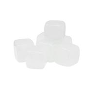 Clear Quartz Crystal Dice Set - 7 Pieces 1.3 cm Natural Stone Energy Cube - Decorative Stones for Chakra Meditation Reiki Office Home