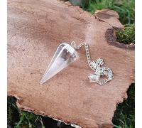Clear Quartz Crystal Pendulum | Gemstone Divination Dowsing Pendulum | Crystal Gifts for Her