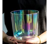 Clear Quartz Crystal Singing Bowl, For Stress Reduction, Balancing Body Chakra, Sound Healing, Meditation, Prayer, Buddhist, Yoga(440Hz,6 Inch E)