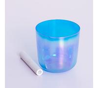 Clear Quartz Crystal Singing Bowl, For Yoga, Meditation, Therapy, Calm Mind, Ease Soul, Balancing Body Chakra, Adjusting Emotional (Color : 440Hz, Size : 8 Inch D)