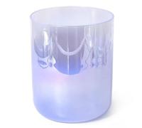 Clear Quartz Crystal Singing Bowl, Indigo Bowl with Free Mallet & O-Ring, Sound Bowl, for Sound Healing, Therapy, Meditation, Improve Energy(7 Inch E Note,440Hz)